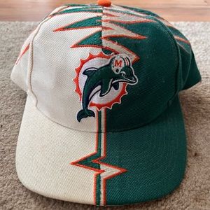 Vintage Starter Miami Dolphins Shockwave Collision Strap Back Hat Cap